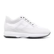 Interaktive Sneakers i hvid nubuck