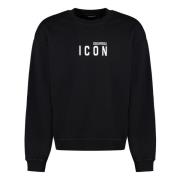 Logo Crew-neck Cotton Sweatshirt