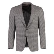 Houndstooth Uld Blazer