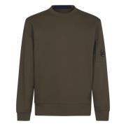 Diagonal Raised Fleece Crew Neck Sweatshirt