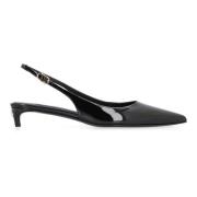 Spidse Tå Læder Slingback Pumps