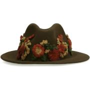 Broderet uld Fedora Hat