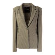 Stribet Dame Blazer Jakke