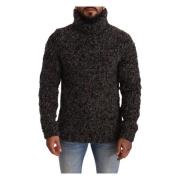 Elegant plettet rullekrave sweater