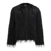 Vinter Faux Fur Jakke - Sort