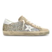 Glitter Suede Star Heel Sneakers