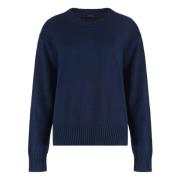 Ribbet Bomuld Crew-Neck Sweater