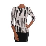 Elegant Stribet Stretch Bluse