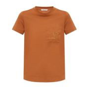 Broderet Logo Bomulds T-shirt