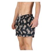 Sorte Lace-Fastening Badeshorts