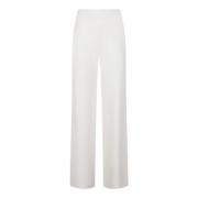 Hvid Jersey Pantalone med elastisk talje