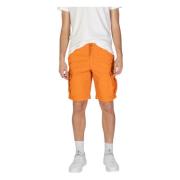 Orange Bomuld Zip Shorts Efterår/Vinter