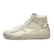 Hvide High Top Voksede Sneakers