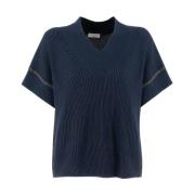 Afslappet Bomuld T-shirt med Ikonisk Broderi