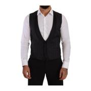 Elegant Stribet Vest til Formelle Anledninger