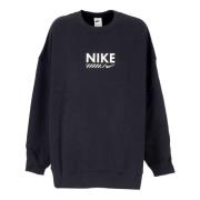 Sort Oversize Crewneck Sweatshirt Fleece