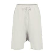 Hvide Fleece Shorts med Snørelinning