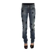 Elegant Bootcut Jeans i Blå Vask