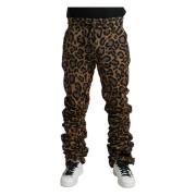 Leopard Print Jogger Bukser Chic Stil