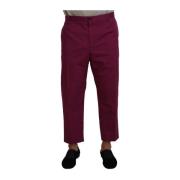 Elegant Magenta Bomuld Stretch Bukser