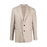 Beige Uld Blend Blazer