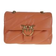 Quiltet Crossbody Taske Gul Orange