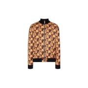 Grafisk Print Track Jacket med Side Stripe