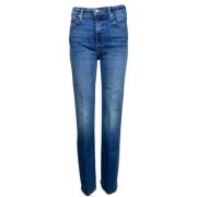 Straight Leg High Waist Denim Jeans