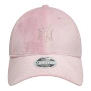 Pink Yankees Diamante Velour Kasket