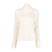 Casual Beige Sweater med Bomuld og Uld