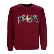 Maroon Crewneck Herre Sweatshirt