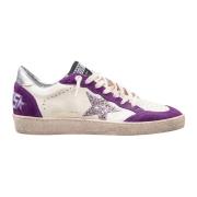 Hvide og Lilla Ballstar Sneakers