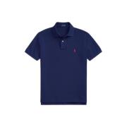 Marineblå Bomuld Regular Fit Polo