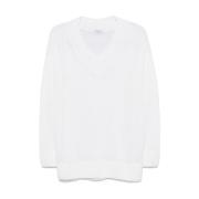 Elegant V-Neck Strik Bianco