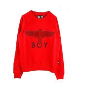 Ørn Applique Crewneck Sweatshirt Rød/sort