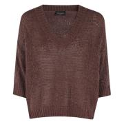 V-hals Sweater i Uldblanding