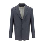 Klassisk Revers Uld Blazer Jakke