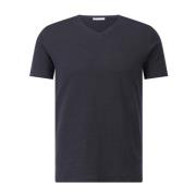 Linnedblanding Klassisk V-hals T-shirt