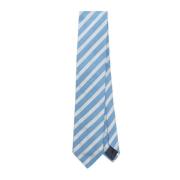 Navy Blue Grey Band Tie