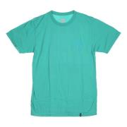 Klassisk Overfarvet Bright Aqua T-shirt