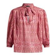 Pink Paisley Bomuldsskjorte