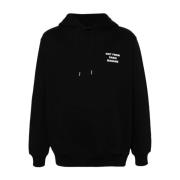 Sort Bomuld Slogan Sweater