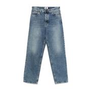 Indigo Denim Jeans med Klassisk Stil