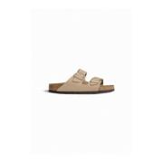 Beige Læder TwoStrap Sandal