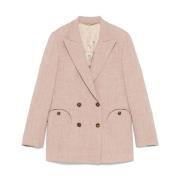 Beige Blazer Jakke Kvinders overtøj