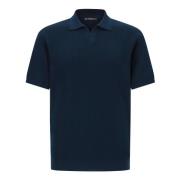 Bomuld og silkestrikket poloshirt