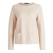 Finstrikket sweater med lommer