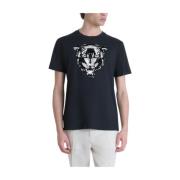 Grafisk Panther Print Bomuld T-shirt