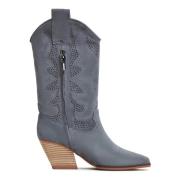 Suede Cowboy Boots Mariana - Grey