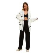 Oversized Jogger Set Cardigan og Bukser - Hvid